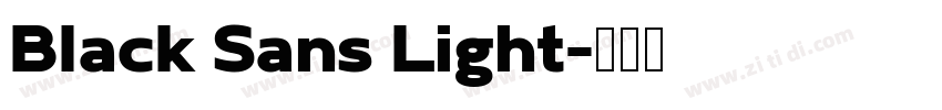 Black Sans Light字体转换